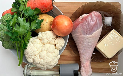 Подготовим все ингредиенты.