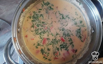 Суп готов! Подаем порционно, по желанию добавляем зелень. Приятного аппетита! 