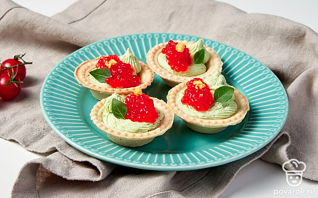 Авокадо в тарталетках — Рецепт с фото