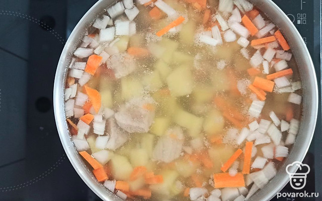 Картофельный суп со свининой — Рецепт с фото