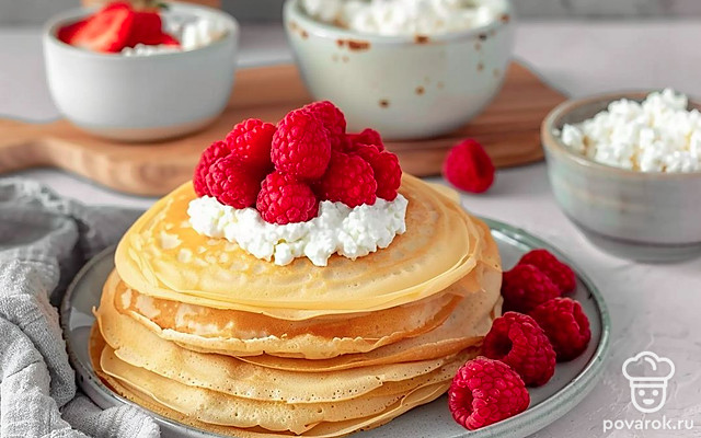 Вкусные блинчики на йогурте — Рецепт с фото