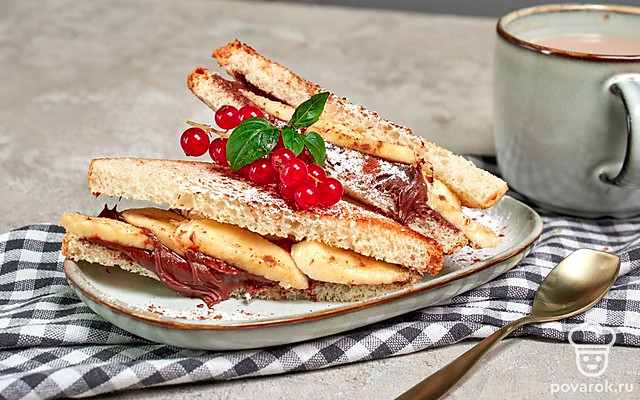 Тост с нутеллой — Рецепт с фото