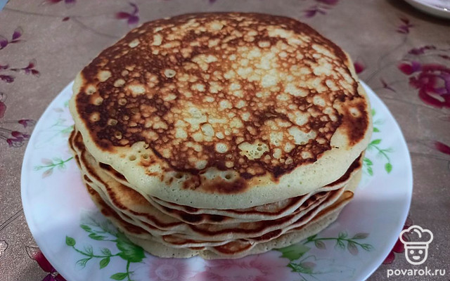 Пышные блинчики на молоке по рецепту бабушки — Рецепт с фото