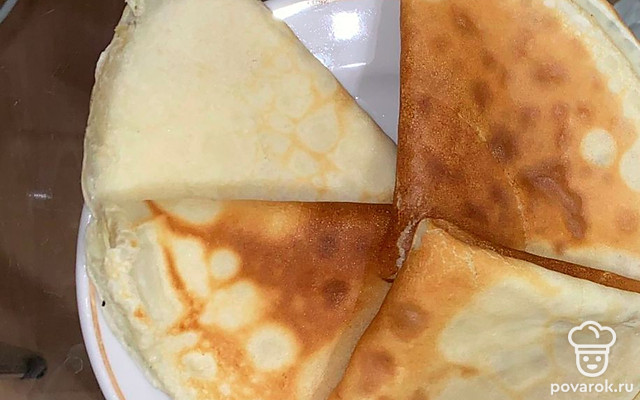 Суперпышные и вкусные блинчики со сметаной — Рецепт с фото