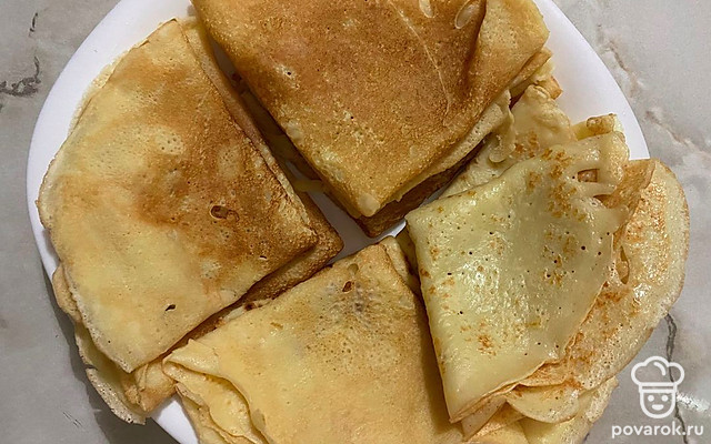 Сытные блинчики на воде — Рецепт с фото