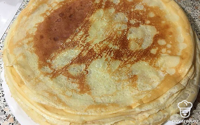 Самый простой рецепт блинов — Рецепт с фото