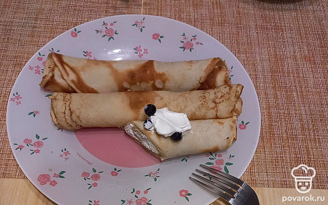 Блинчики с творогом — Рецепт с фото