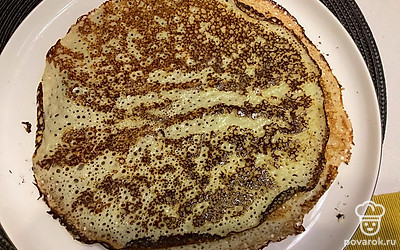 Выпекать блины на хорошо разогретой сковороде.