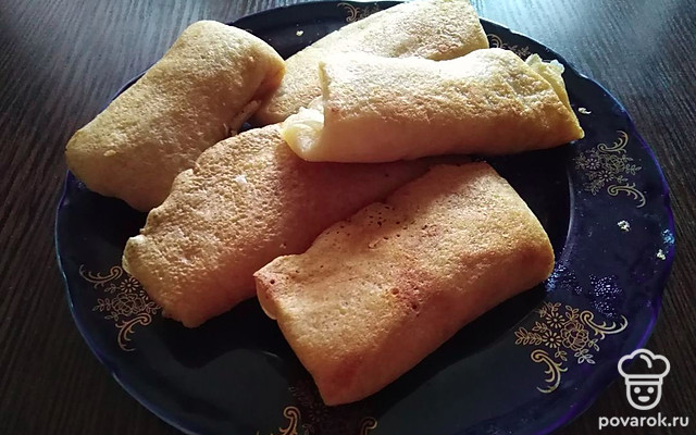 Быстрые блинчики, фаршированные мясом — Рецепт с фото