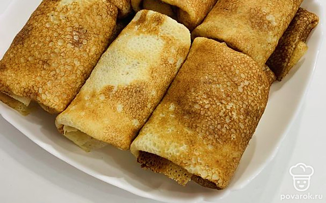 Блинчики с начинкой из фарша — Рецепт с фото