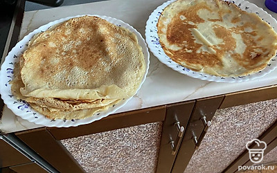 Вот такие красивые блинчики у нас получаются! 