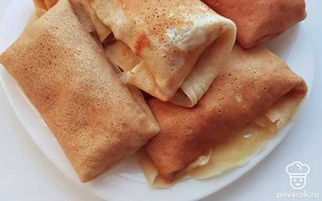 Сладкие блинчики с начинкой — Рецепт с фото