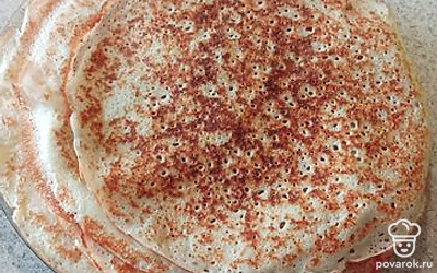 Блинчики на кефире готовы. Приятного аппетита!