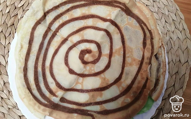 Блины на молоке Полосатые — Рецепт с фото