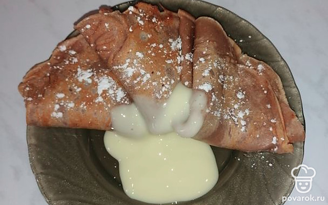 Блины на молоке с какао Гурман — Рецепт с фото