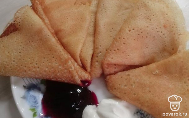 Дрожжевые блинчики — Рецепт с фото