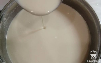 Тесто должно получится консистенции жидкой сметаны. 