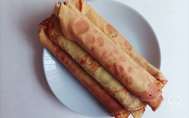 Вкусные блины с вареной сгущенкой — Рецепт с фото