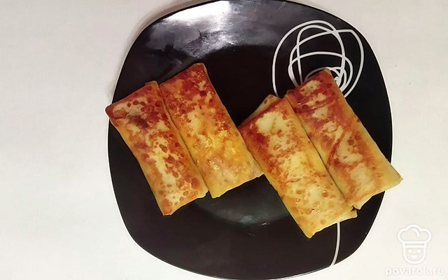 Классические блины с творогом — Рецепт с фото