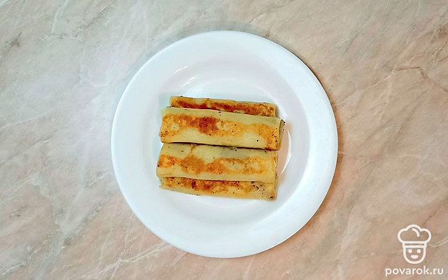 Блинчики с печеночным паштетом — Рецепт с фото