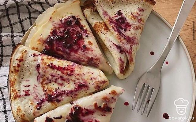 Блины на кипятке — Рецепт с фото