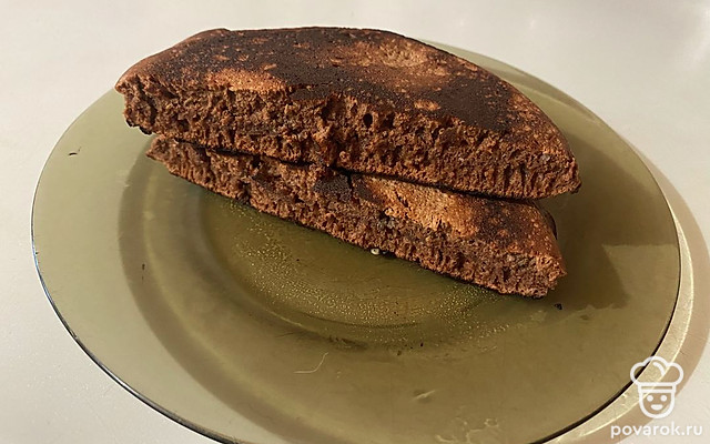 Пышный медово-шоколадный блинчик к чаю — Рецепт с фото