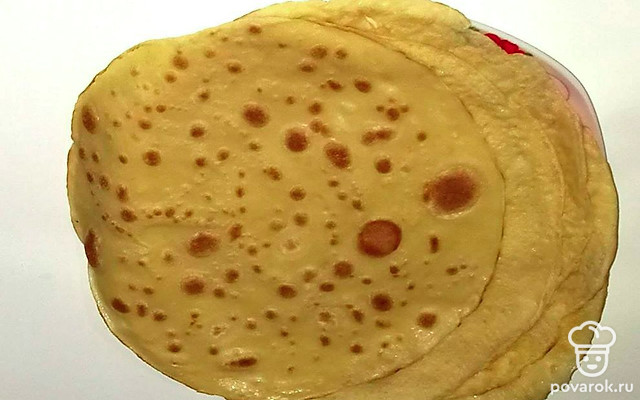 Блины с яйцом на воде — Рецепт с фото