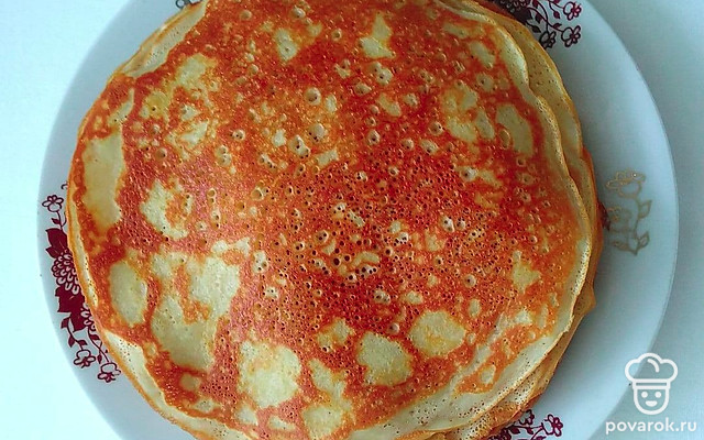 Блины с медом — Рецепт с фото