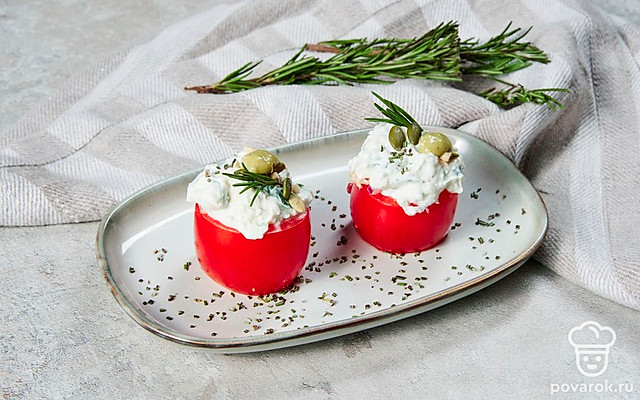 Фаршированные помидоры с сыром фета — Рецепт с фото