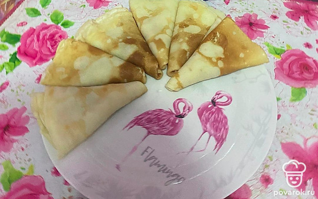 Блины тоненькие со сгущенкой — Рецепт с фото