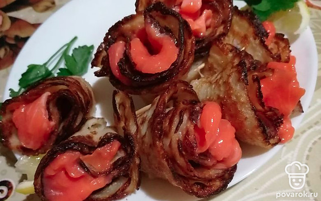 «Розочки с форелью» — Рецепт с фото