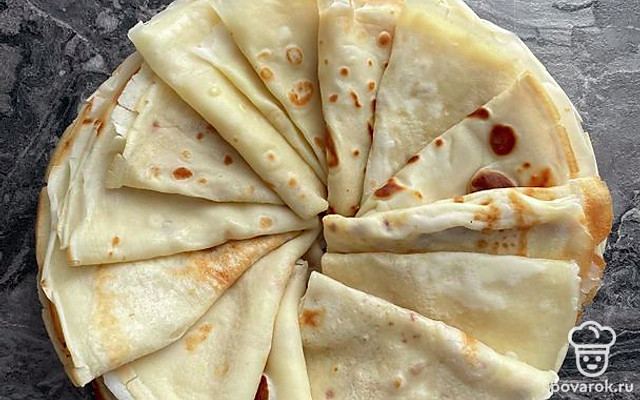 Тонкие блины по проверенному рецепту — Рецепт с фото