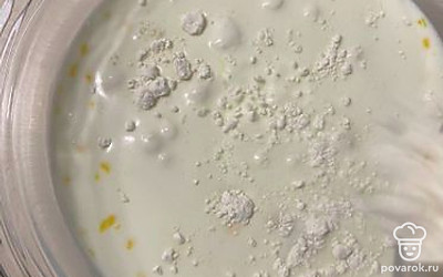 Просеять рисовую муку.