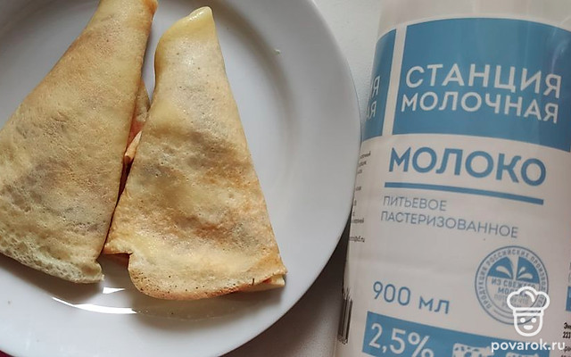 Блины на молоке для завтрака — Рецепт с фото