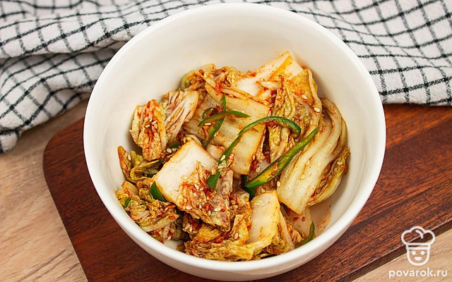 Кимчи с соевым соусом и острым перцем — Рецепт с фото