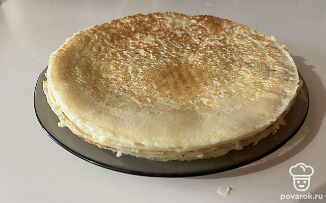 Блинные коржи на молоке для торта — Рецепт с фото