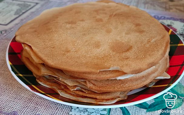 Блины на молоке к завтраку — Рецепт с фото