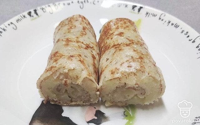 Блинчики с картофелем и луком — Рецепт с фото