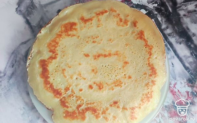 Блинчики на молоке со сливочным маслом — Рецепт с фото