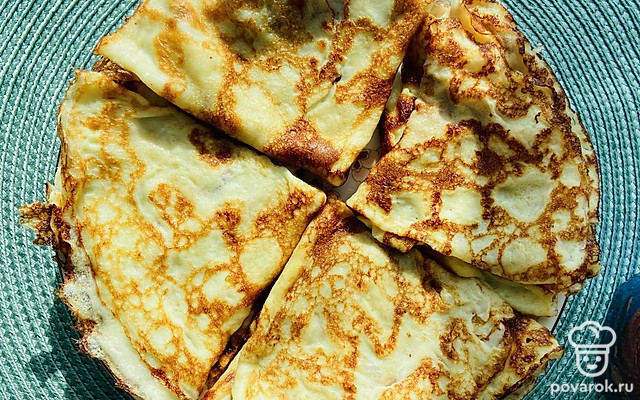 Румяные блинчики на молоке за 40 минут — Рецепт с фото