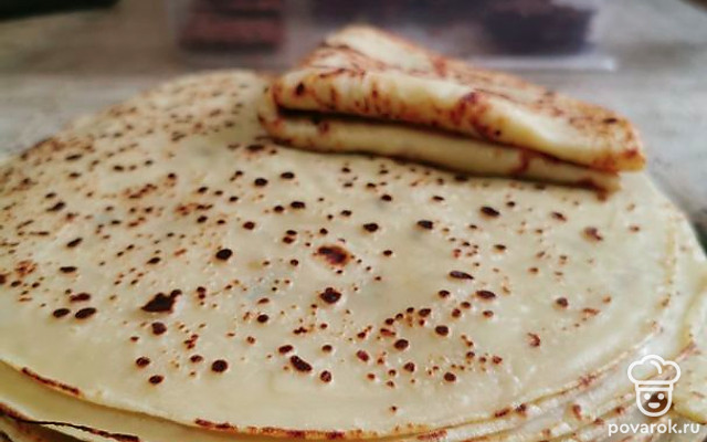 Заварные блины к завтраку — Рецепт с фото