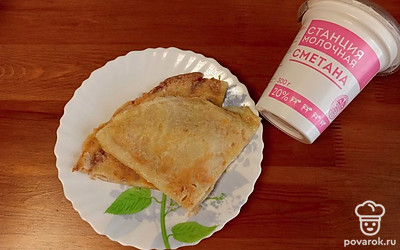 Блинчики в сметанной заливке готовы. 