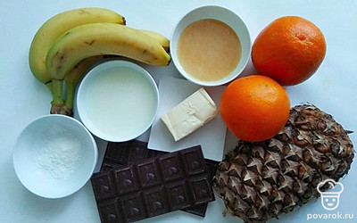 Фрукты почистите непосредственно перед подачей.