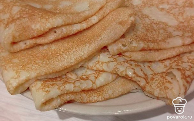 Кружевные блинчики на кипятке — Рецепт с фото