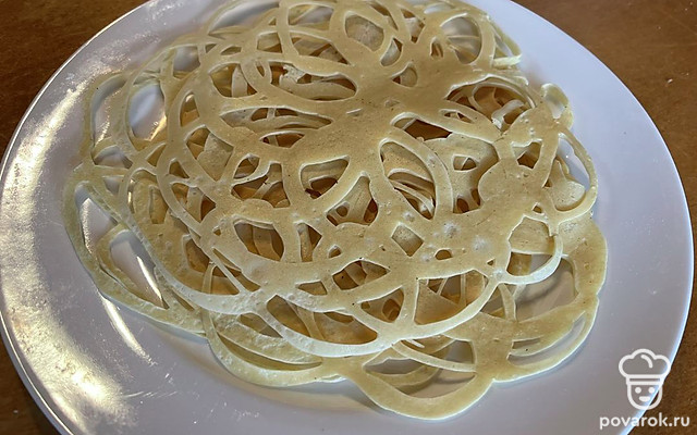 Блинчики «Ажуры» для праздничного стола — Рецепт с фото