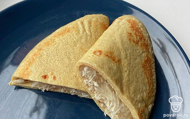 Заливное в гречневом блинчике — Рецепт с фото