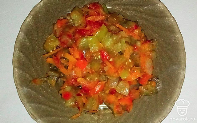 Ароматная овощная икра на сковородке — Рецепт с фото