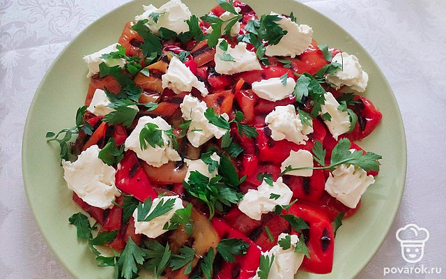 Жареный на гриле болгарский перец — Рецепт с фото