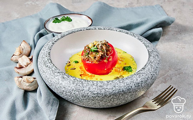 Классические фаршированные помидоры — Рецепт с фото