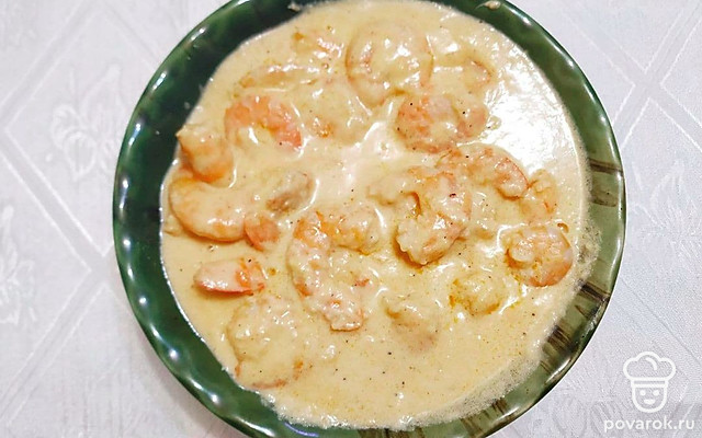 Сочные креветки сливочно-чесночном соусе — Рецепт с фото